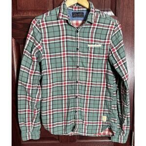 Scotch & Soda Multicolor Plaid Checkered Flannel Long Sleeve Coat Jacket Shirt S